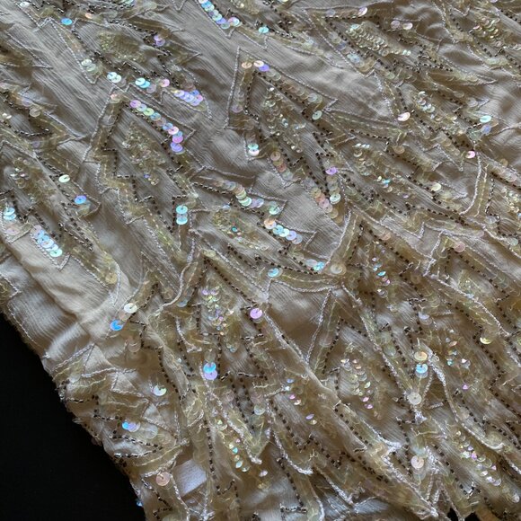 Vintage 1980s Shomax Hand-Beaded Silk Dress Size M Cocktail Party Evening Wear - Picture 8 of 8